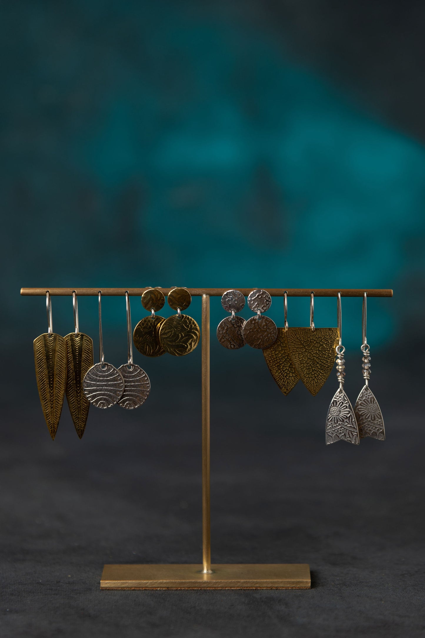 Becki - Solid Brass Jewellery Display Stand for Multiple Pairs of Earrings