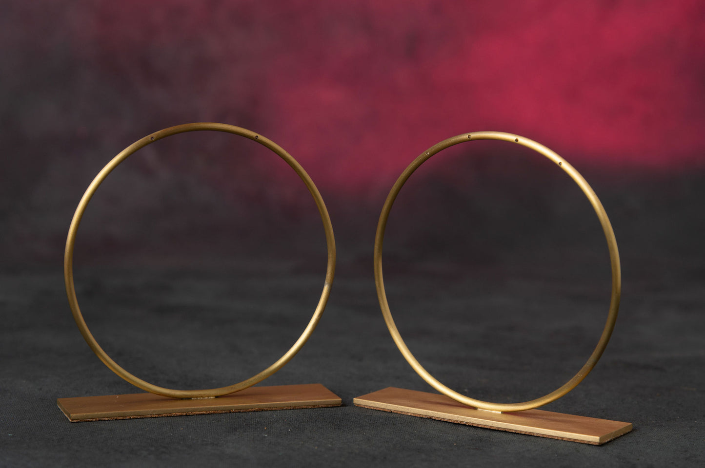 Marjorie - Solid Brass Circle Earring Stand Large