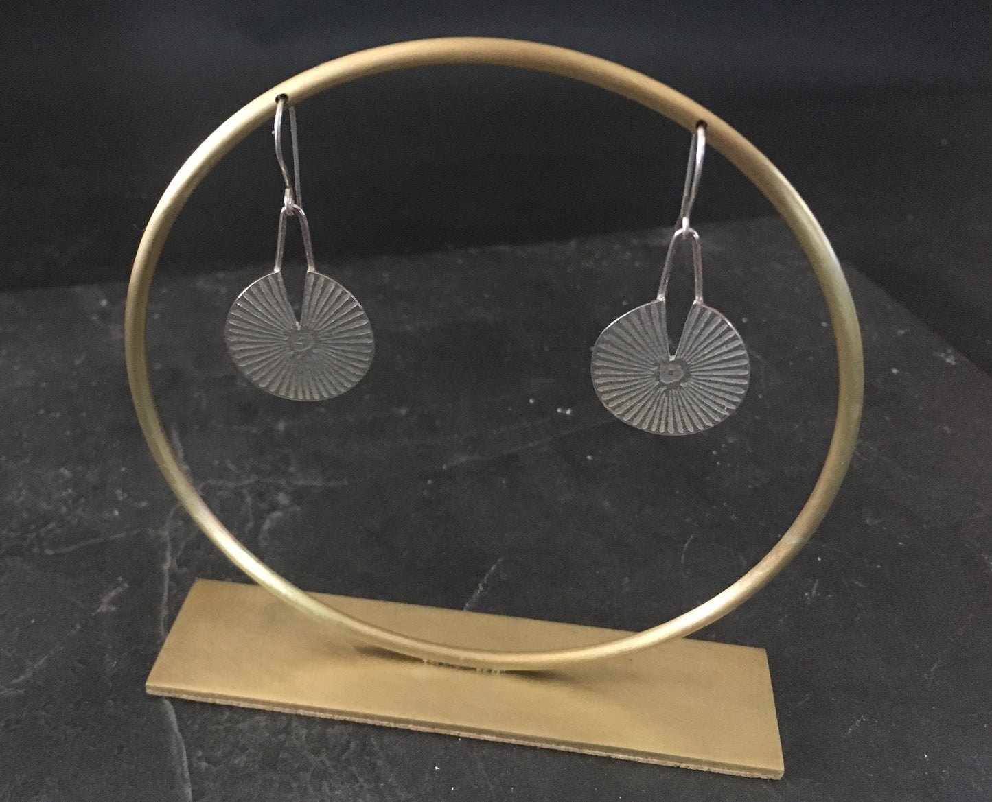 Marjorie - Solid Brass Circle Earring Stand Large