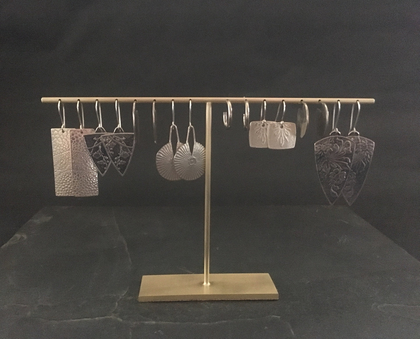 Carol - Solid Brass Earring Display Stand for Multiple Pairs