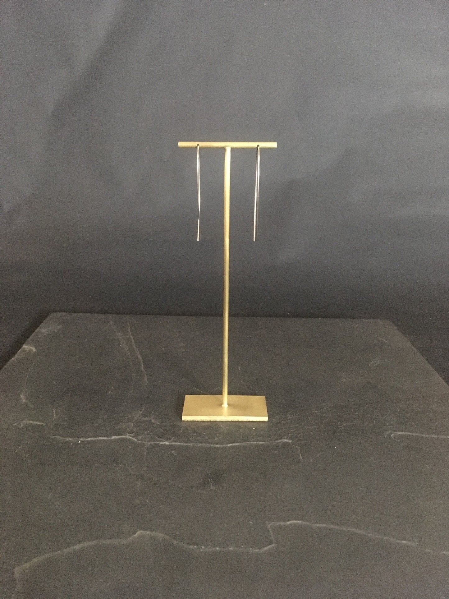 Cathy - Solid Brass T-Bar Earring Stand 180 mm tall, 5 Variations Available