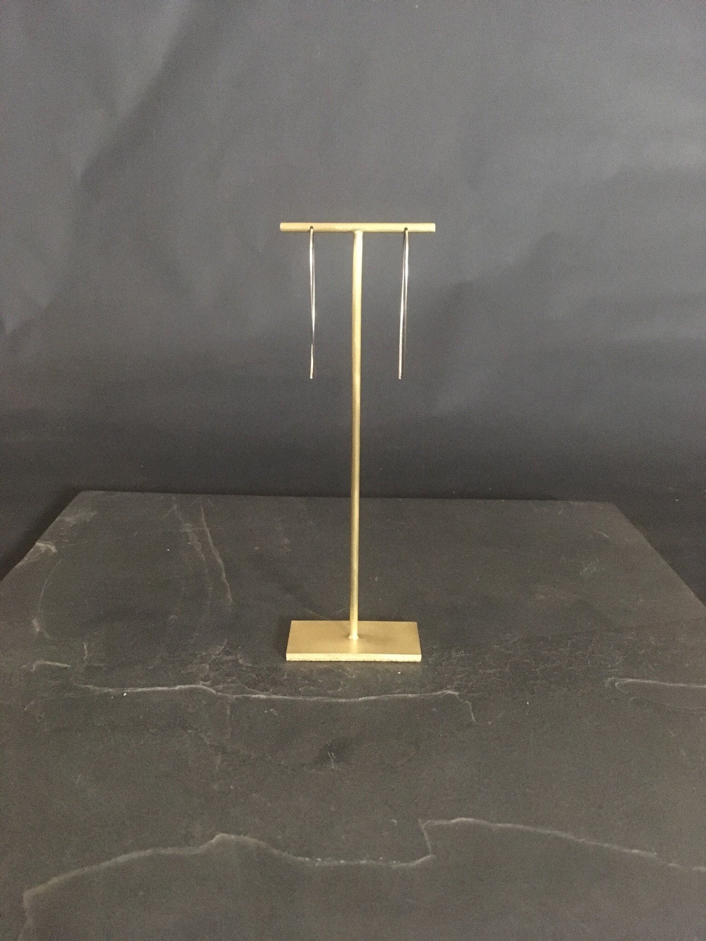Donna - Single Solid Brass T-Bar Earring Stand 150 mm Tall, 5 Variations Available