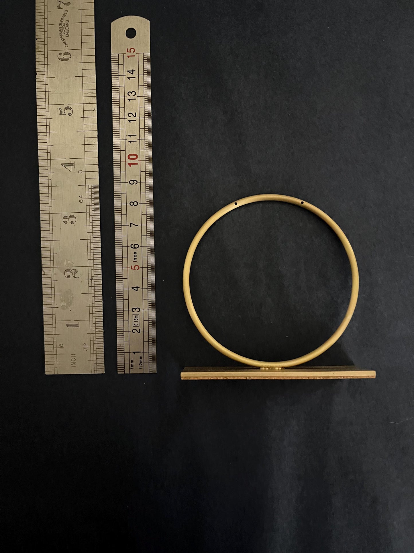 Ida - Solid Brass Circle Earring Stand Medium