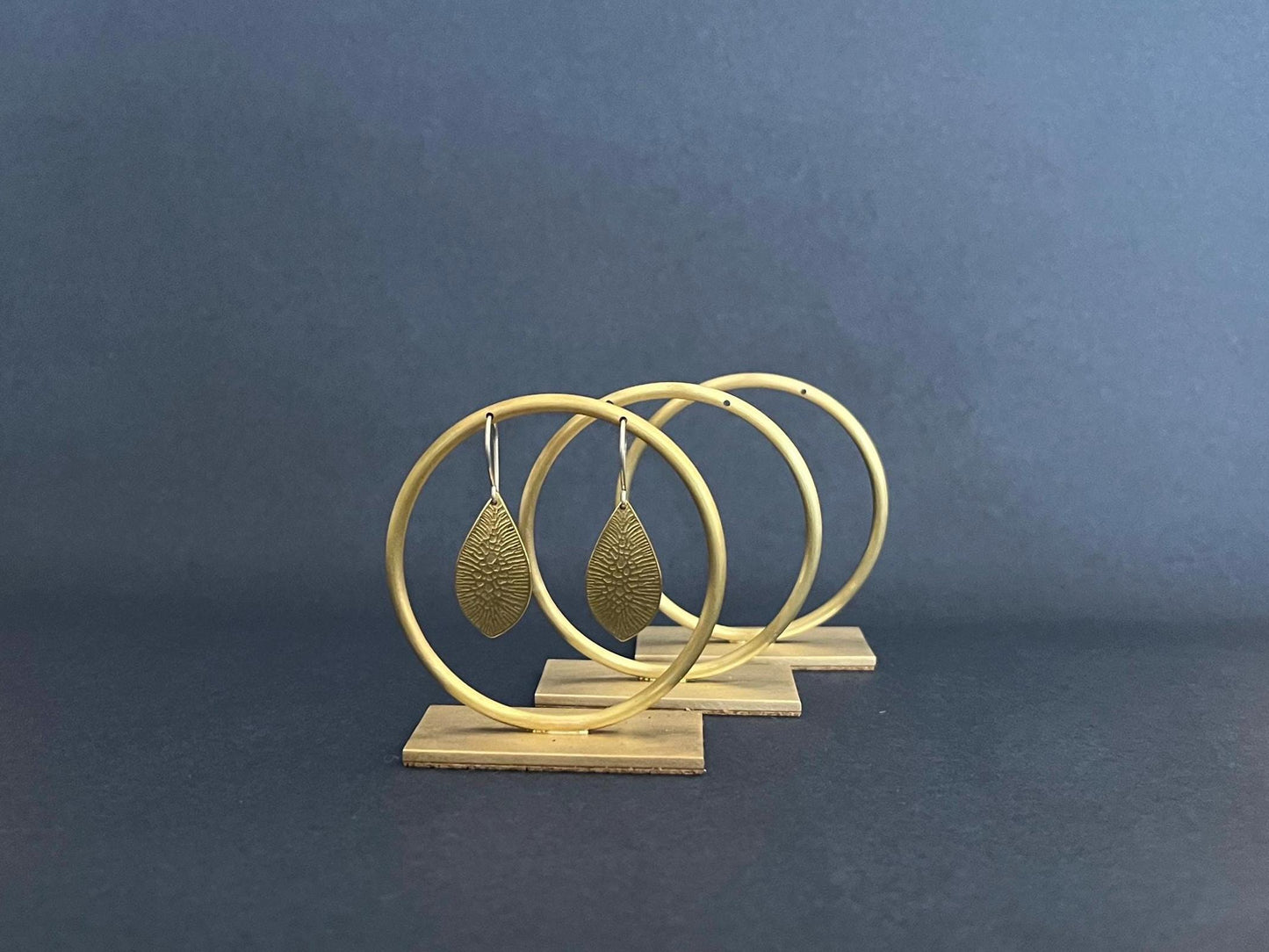 Florence - Solid Brass Circle Brass Earring Stand Small