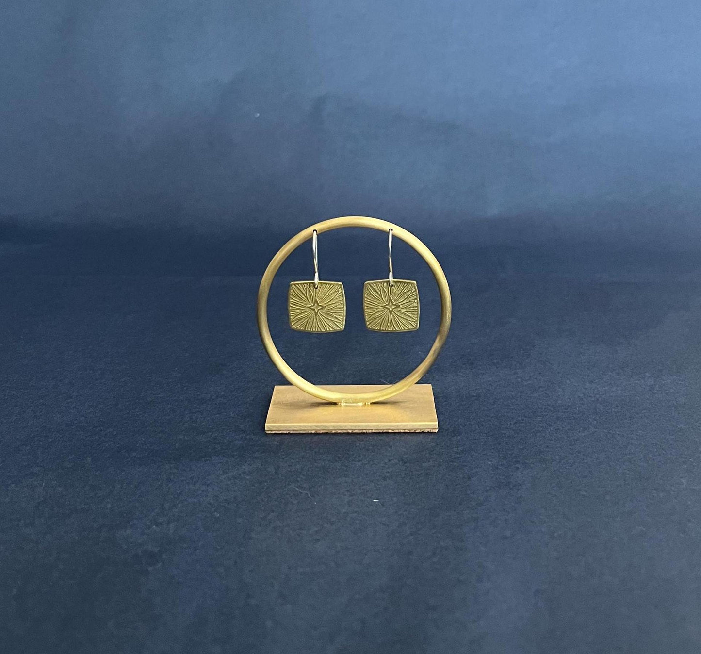 Florence - Solid Brass Circle Brass Earring Stand Small