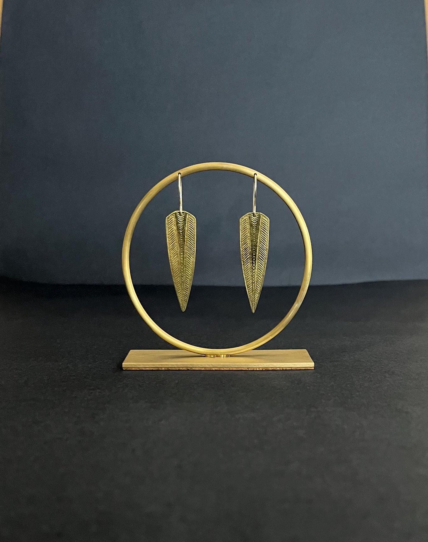 Set of 3 Solid Brass Circle Earring Stands