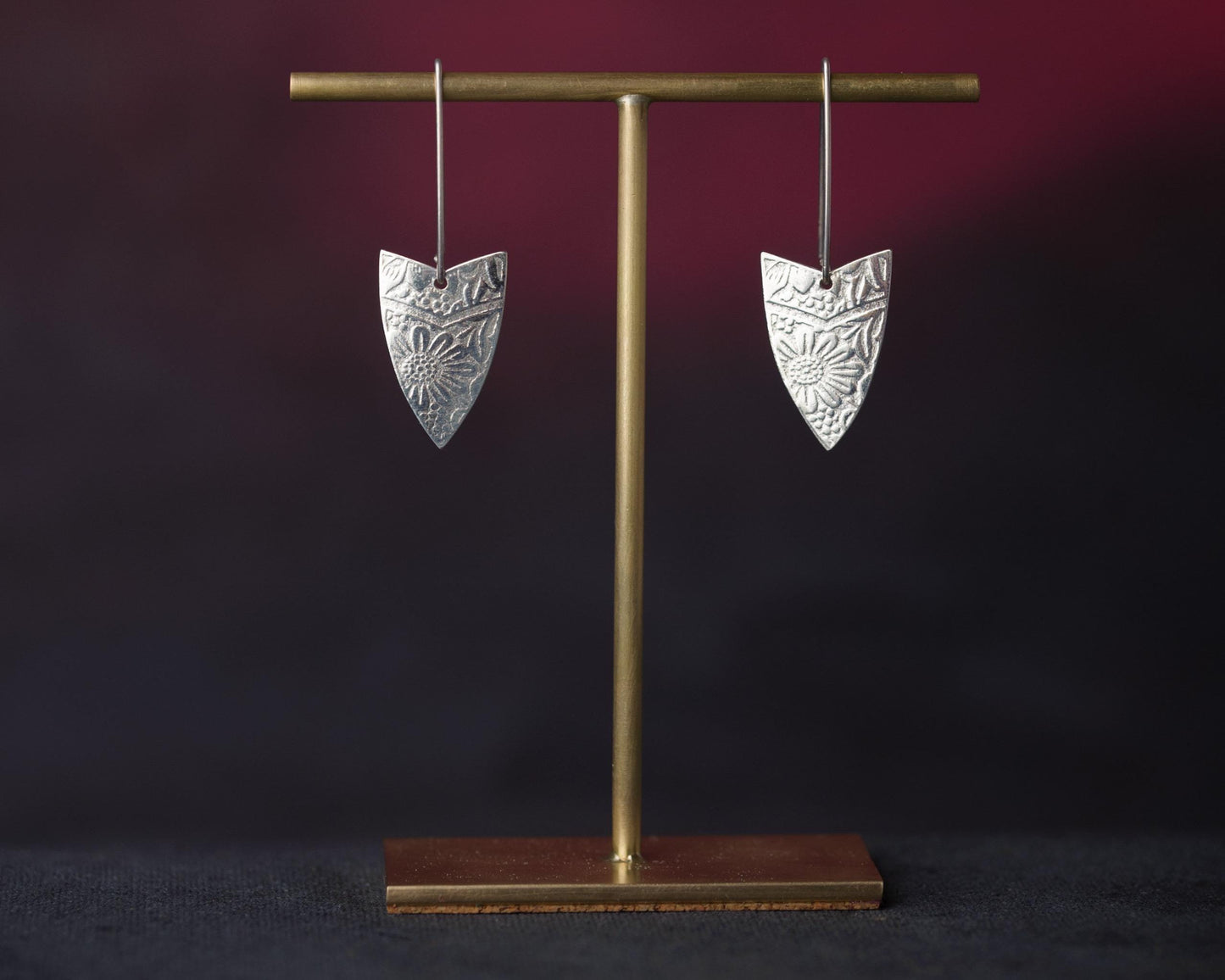 Imelda - Single Solid Brass T-Bar Earring Stand 80 mm Tall, 5 Variations Available