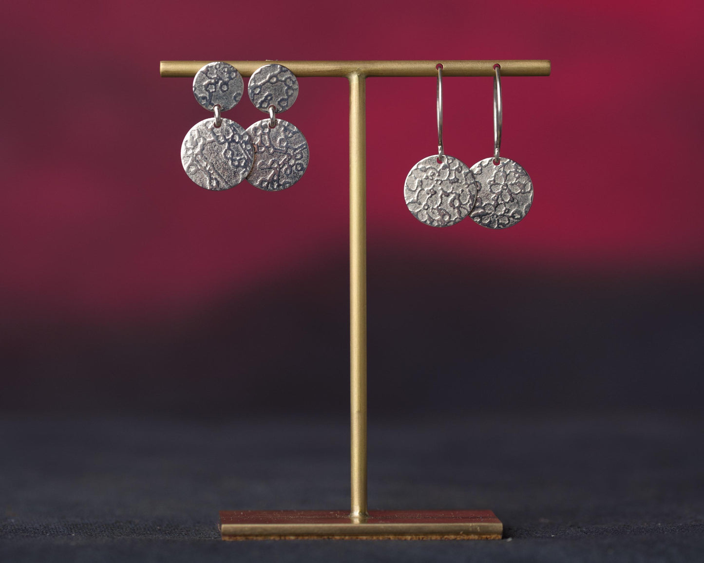 Imelda - Single Solid Brass T-Bar Earring Stand 80 mm Tall, 5 Variations Available