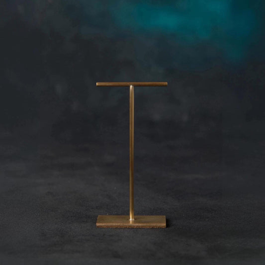 Celia - single Solid Brass T-Bar Earring Stand 100 mm tall, 5 Variations Available