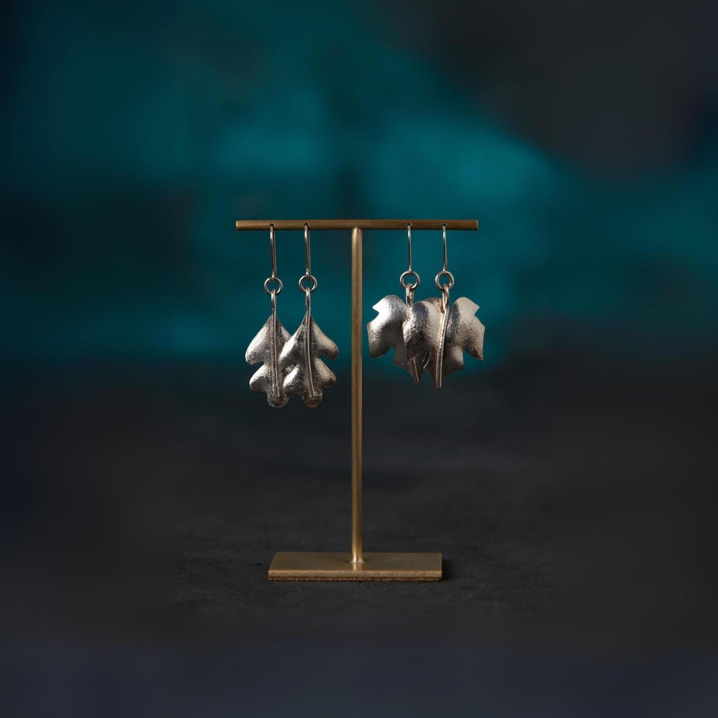 Celia - single Solid Brass T-Bar Earring Stand 100 mm tall, 5 Variations Available