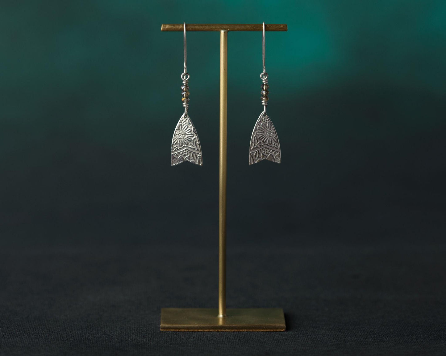 Janet - Solid Brass T-Bar Earring Stand 120 mm Tall, 5 Variations Available