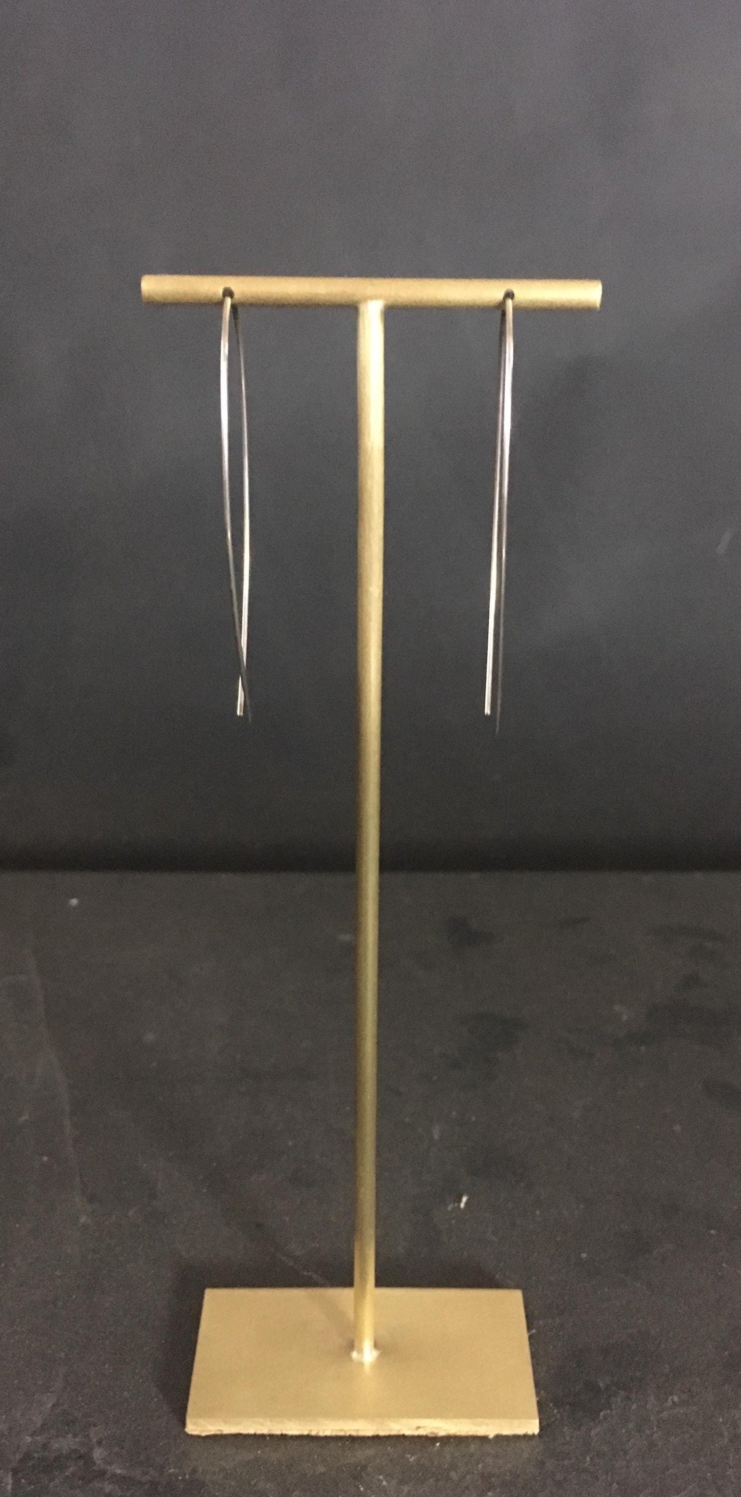 Donna - Set of 5 Solid Brass T-Bar Earring Stands 150 mm Tall, 6 Variations Available