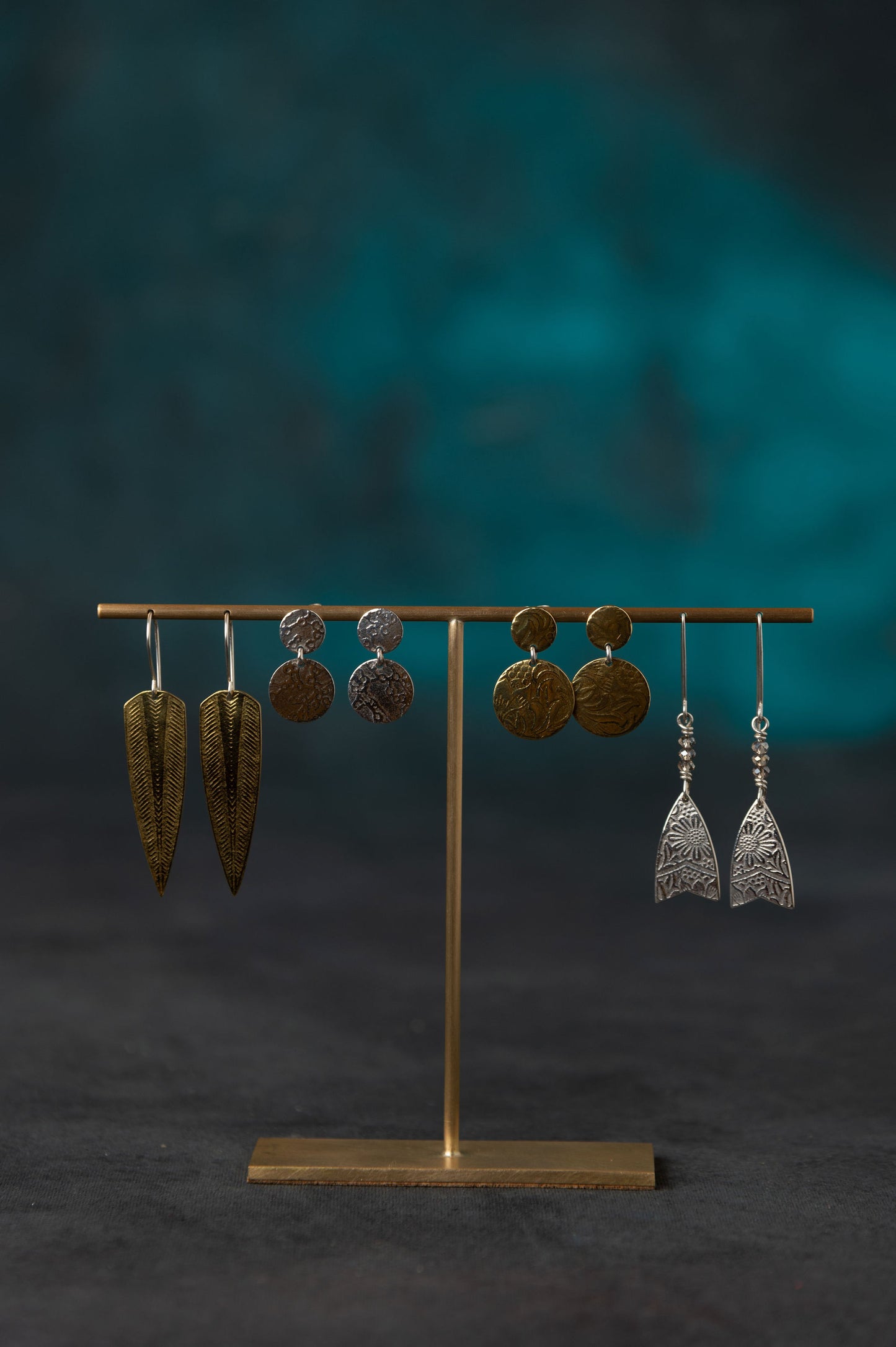 Becki - Solid Brass Jewellery Display Stand for Multiple Pairs of Earrings