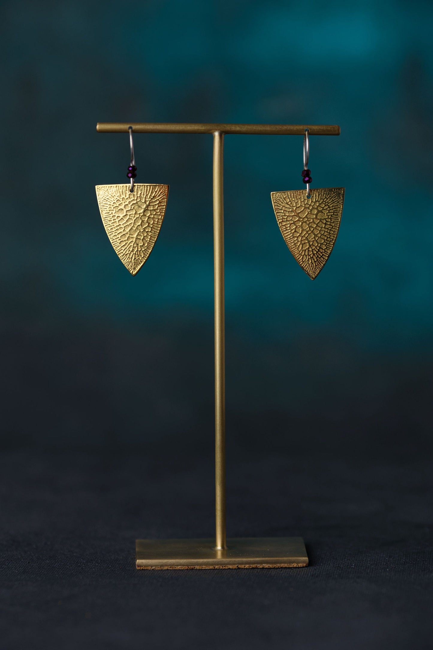 Annette - Set of 3 Solid Brass Jewellery Display T-Bar Stands, 8 mm, 120 mm, and 180mm high