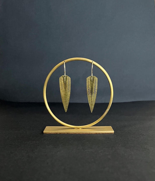 Ida - Solid Brass Circle Earring Stand Medium