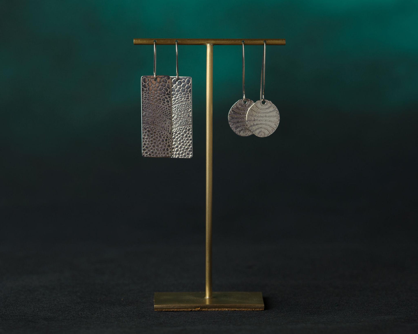 Janet - Solid Brass T-Bar Earring Stand 120 mm Tall, 5 Variations Available